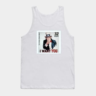 Uncle Sam "I Want You" Postage Stamp Tank Top